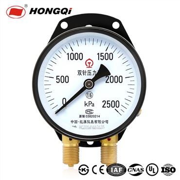 Doppelzeiger-Doppelrohr-Eisenbahnmanometer