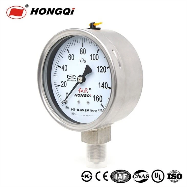100mm All Stainless Steel Pressure Gauge Glycerin Filled Manometer